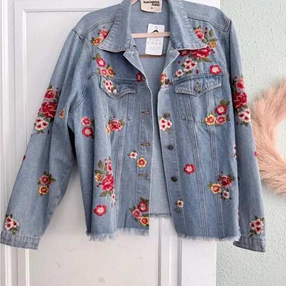 Savanna Jane Blue Denim Jacket - Picture 1 of 7